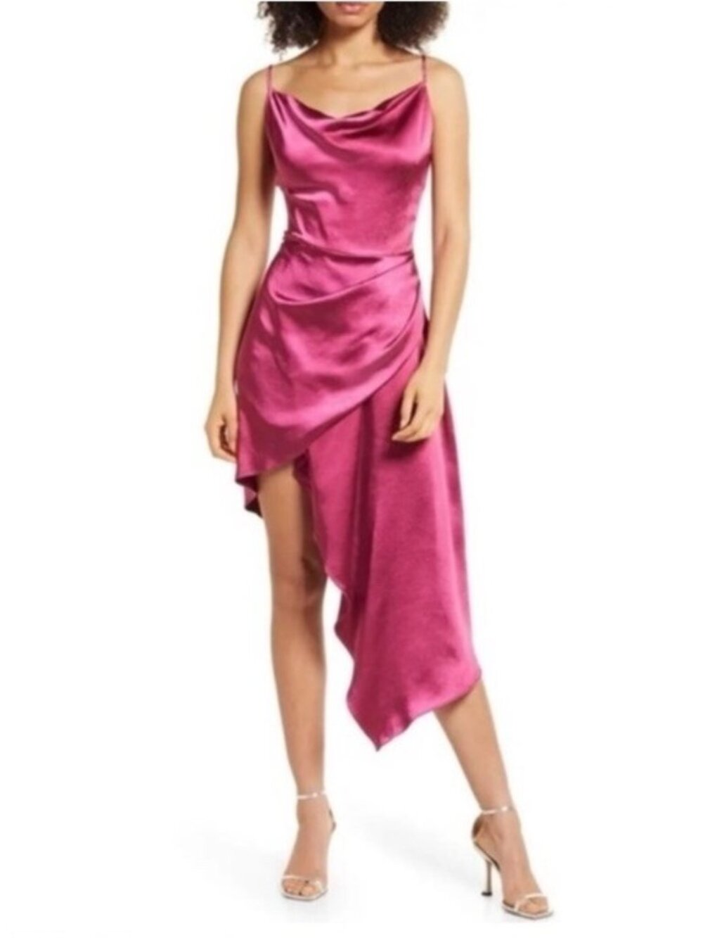 ELLIATT Jacinda Dress Berry Pink Satin